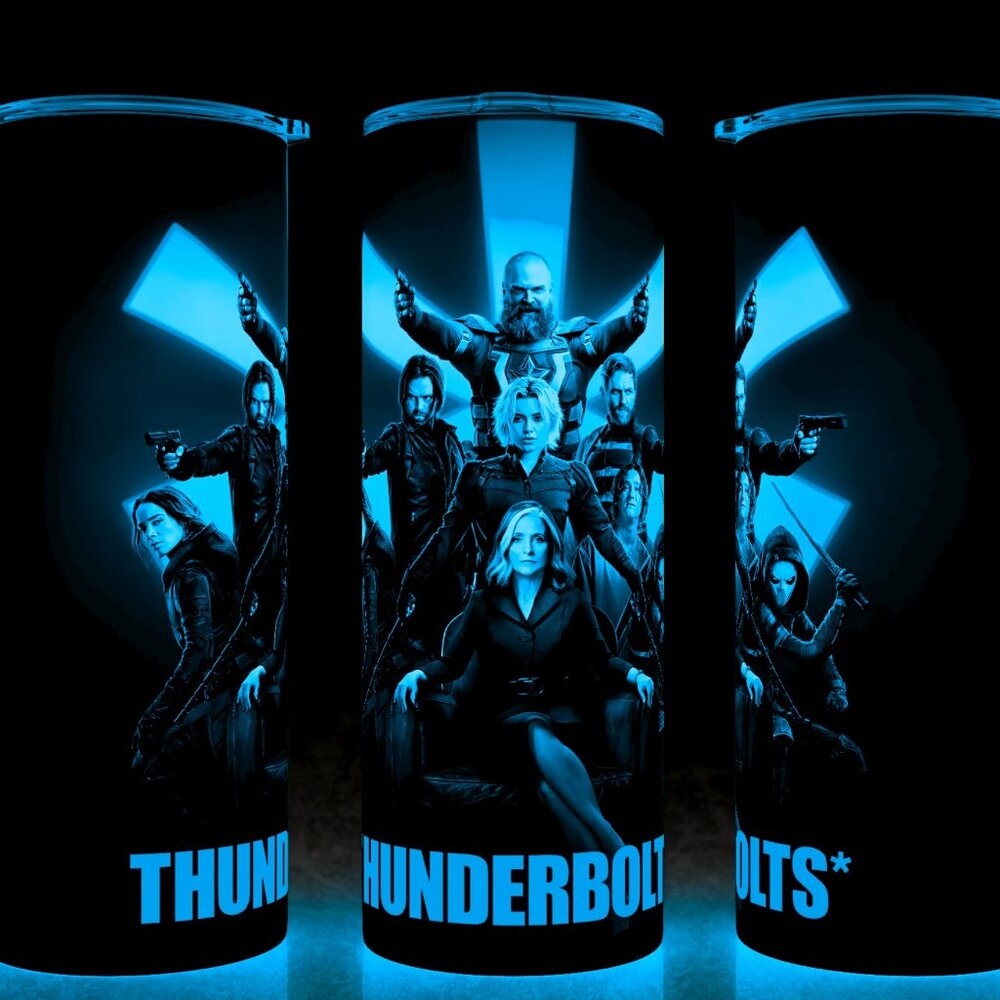 Glow in the Dark Thunderbolts * Comic Book Superhero Movie Cup Mug Tumbler 20oz